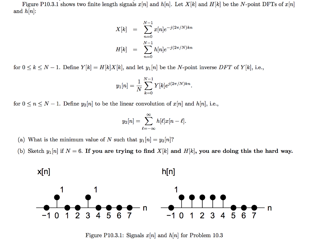 Solved Shows Two Finite Length Signals X N And H N Let Chegg Com
