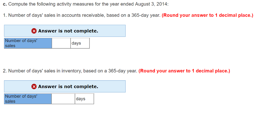 C Compute The Following Activity Measures For The Chegg Com