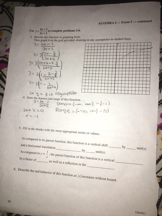 Solved Use Y 6x 2 2x 2 To Complete Problems 3 6 Re Chegg Com