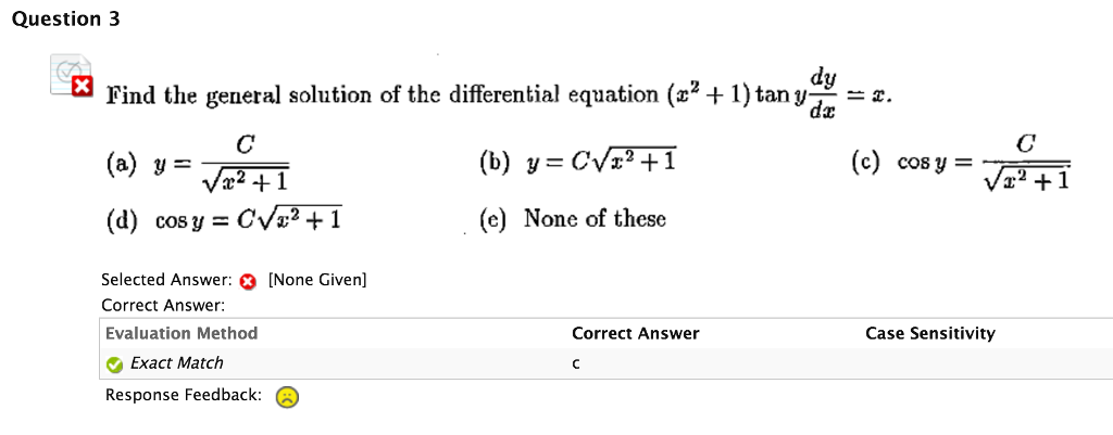 Solved Find The General Solution Of The Differential Chegg Com
