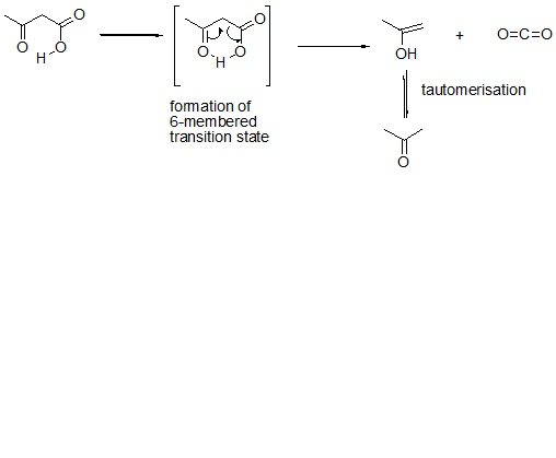 Question & Answer: Show the mechanism for the decarboxylation reaction of a beta-keto-acid..... 1