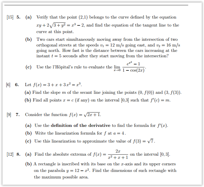 Solved A Verify That The Point 2 1 Belongs To The Curve Chegg Com