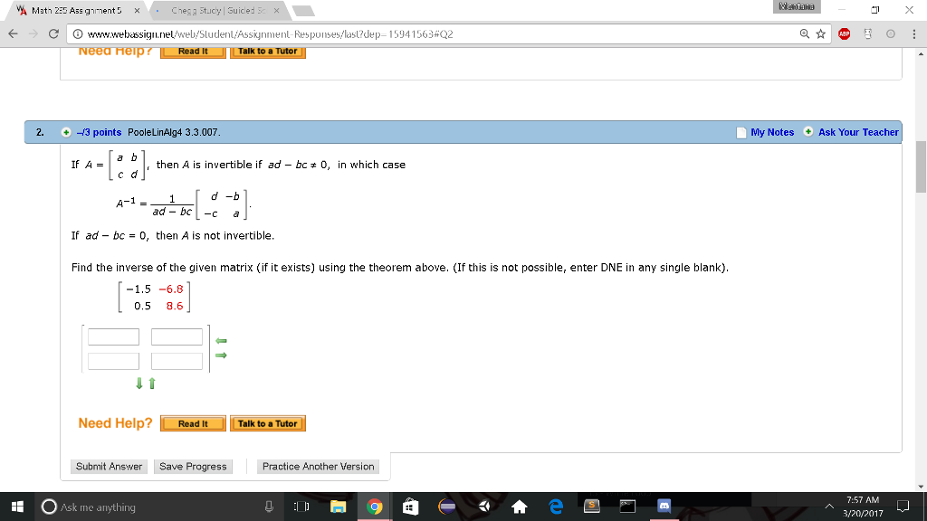 Solved If A A B C D Then A Is Invertible Of Ad Chegg Com