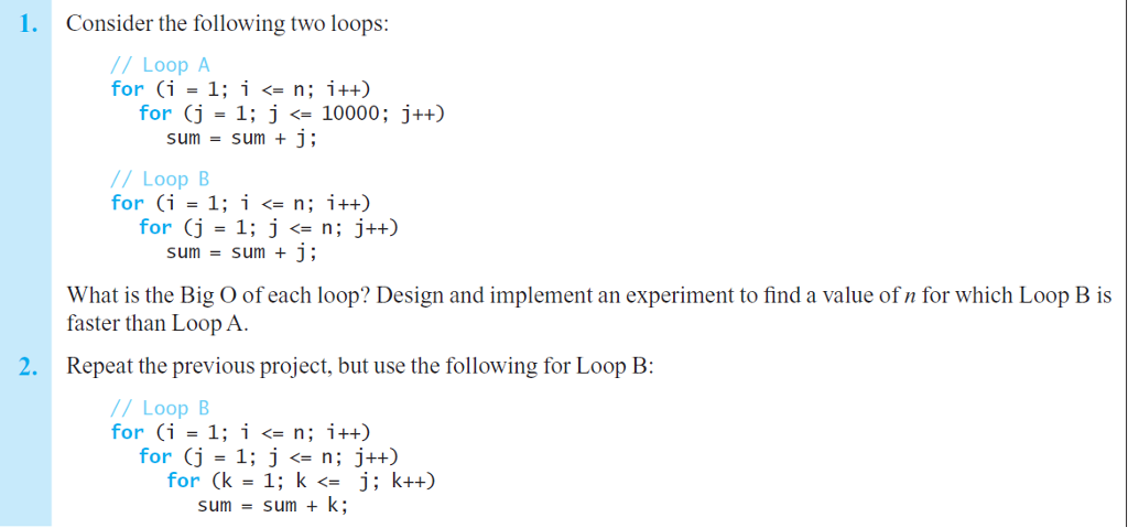 Solved 1 Consider The Following Two Loops Loop A For Chegg Com