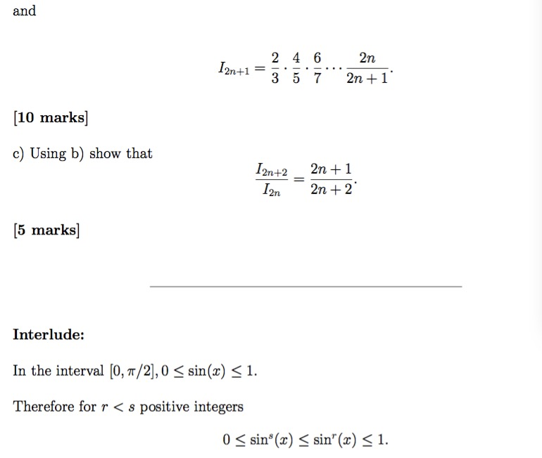 B Let T 2 N R Da Sin Use The Reduction Formula To Chegg Com