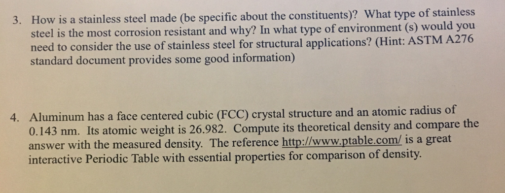 What Is Stainless Steel Made Of >> Solved 3 How Is A Stainless Steel Made Be Specific Abou What Is Stainless Steel Made Of >> Solved 3 How Is A Stainless Steel Made Be Specific Abou