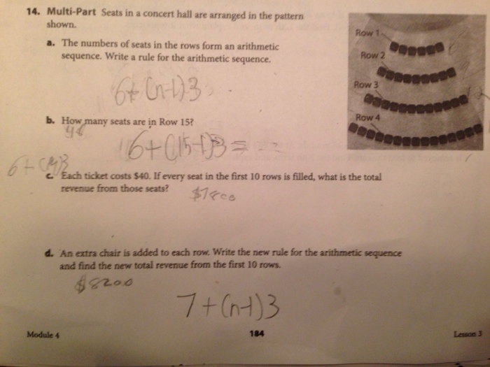 Solved Seats In A Concert Hail Are Arranged In The Patter