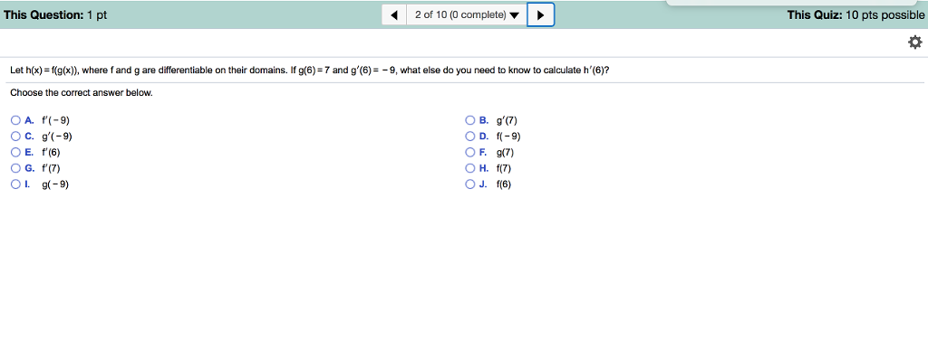 Solved Let H X F G X Where F And G Are Differentiab Chegg Com