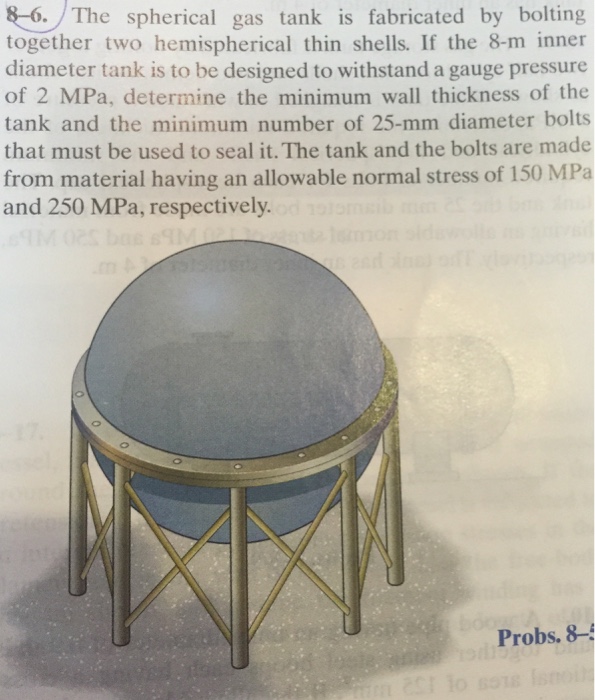 Solved •8–9. The gas storage tank is fabricated by bolting