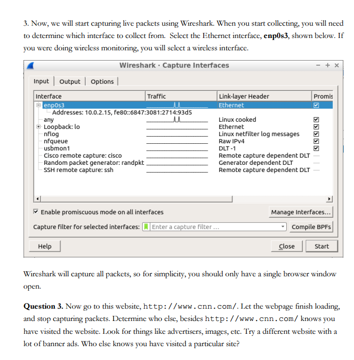 Solved This Is A Lab Using Wireshark Just Follow The Proc
