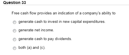 Solved Free Cash Flow Provides An Indication Of A Company Chegg Com