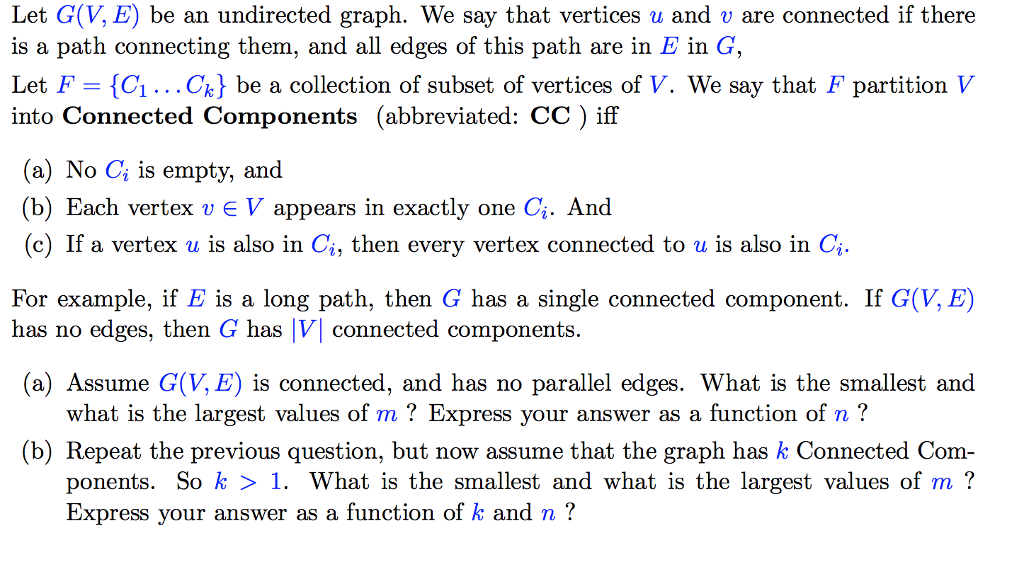 Let G V E Be An Undirected Graph We Say That Ve Chegg Com