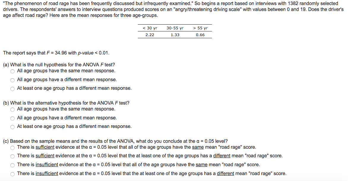 Solved "The Phenomenon Of Road Rage Has Been Frequently | Chegg.com