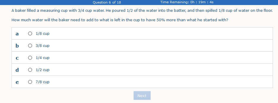 Shl Talent Measurement Question 1 Of 18 Time Chegg 