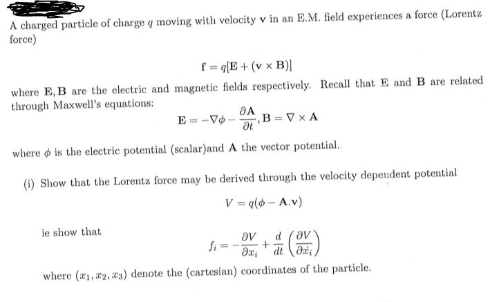 Solved A Charged Particle Of Charge Q Moving With Velocit Chegg Com