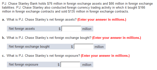 Solved P J Chase Stanley Bank Holds 76 Million In Forei - 