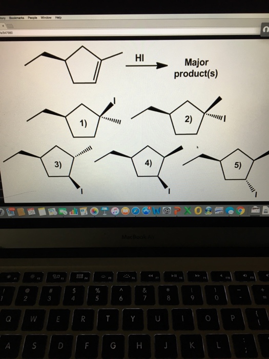 1. What is the major product form in the following