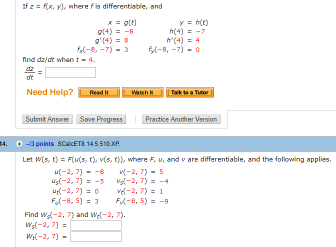 If Z Fx Y Where F Is Differentiable And X Chegg Com