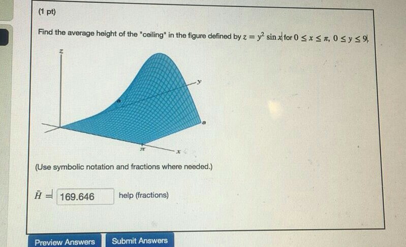 Solved Find The Average Height Of The Ceiling In The Fi