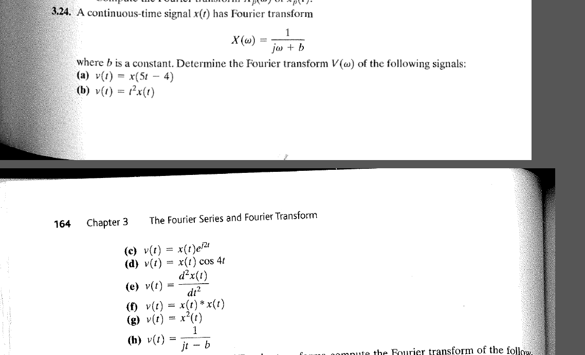 3 24 A Continuous Time Signal X T Has Fourier Chegg Com