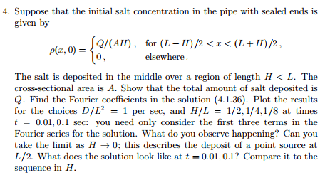 Suppose That The Initial Salt Concentration In The Chegg Com