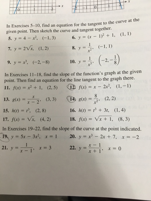 In Exercises 5 10 Find An Equation For The Tangent Chegg Com