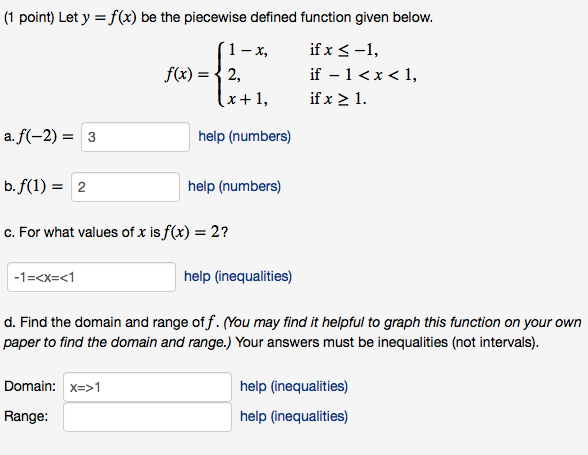 Let Y F X Be The Piecewise Defined Function Given Chegg Com