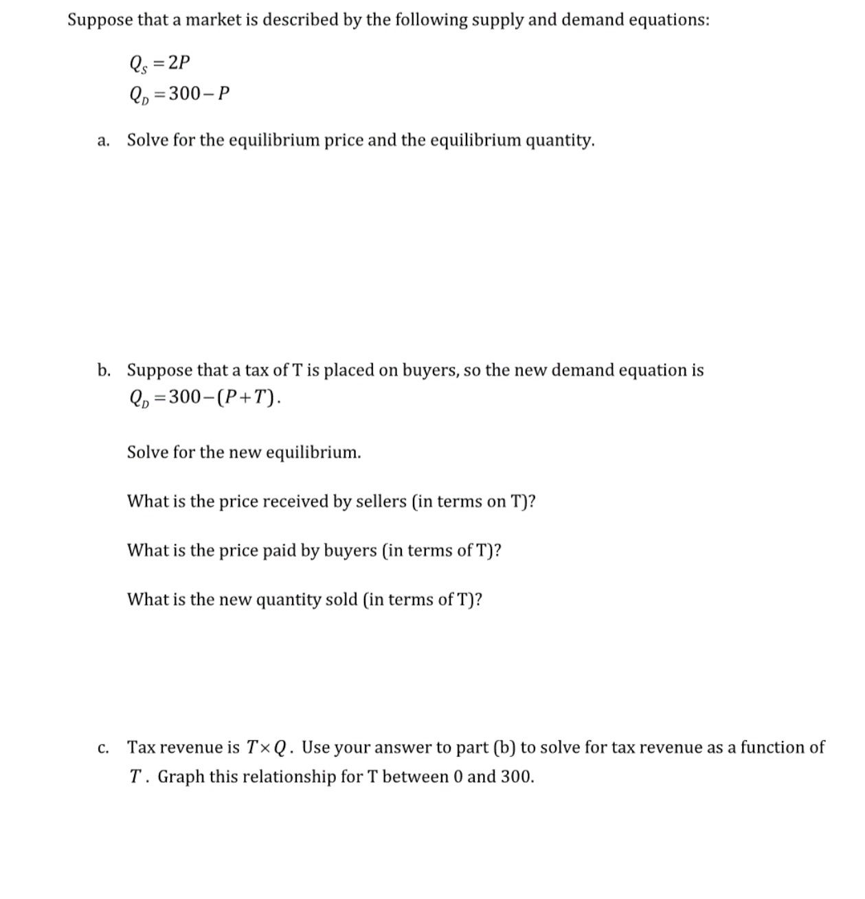 suppose the demand and supply for milk are described by the following equations suppose the demand and supply for milk are described by the following equations