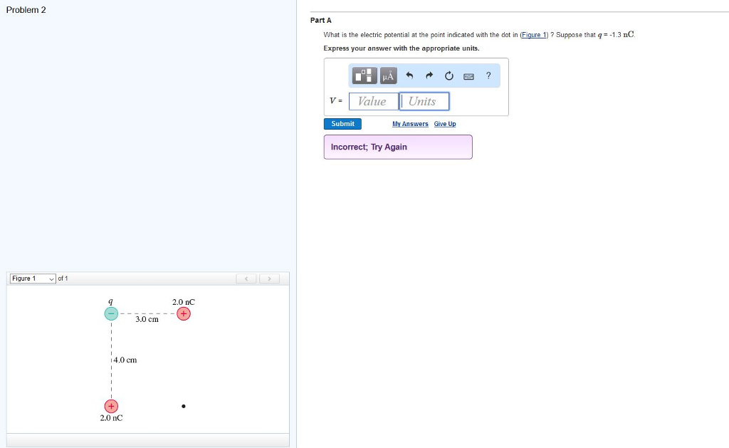 Solved What Is The Electric Potential At The Point Indica