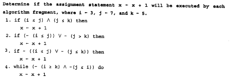Algorithm statements picture