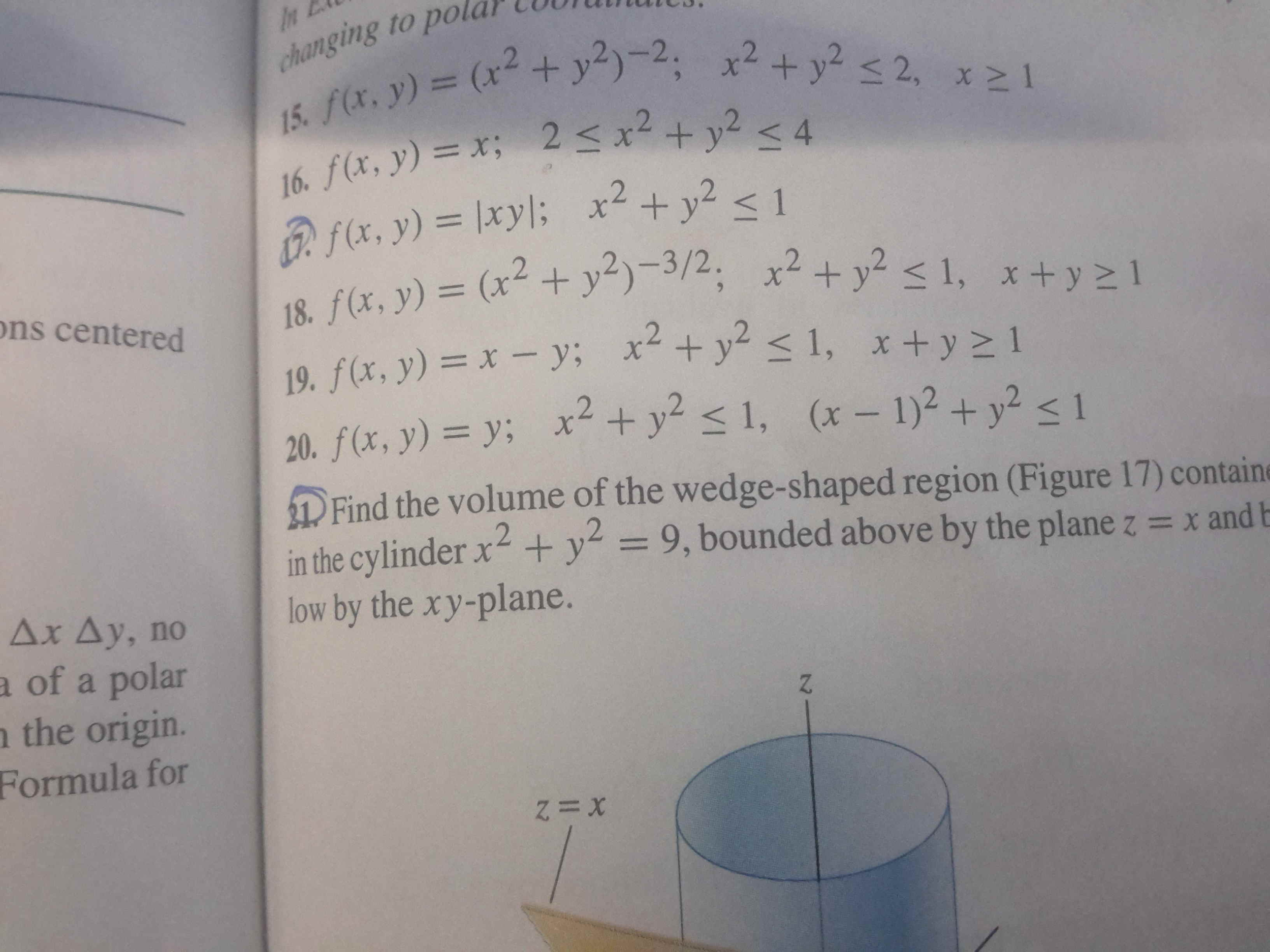 Solved 17 Calculate The Integral Over The Given Region B Chegg Com