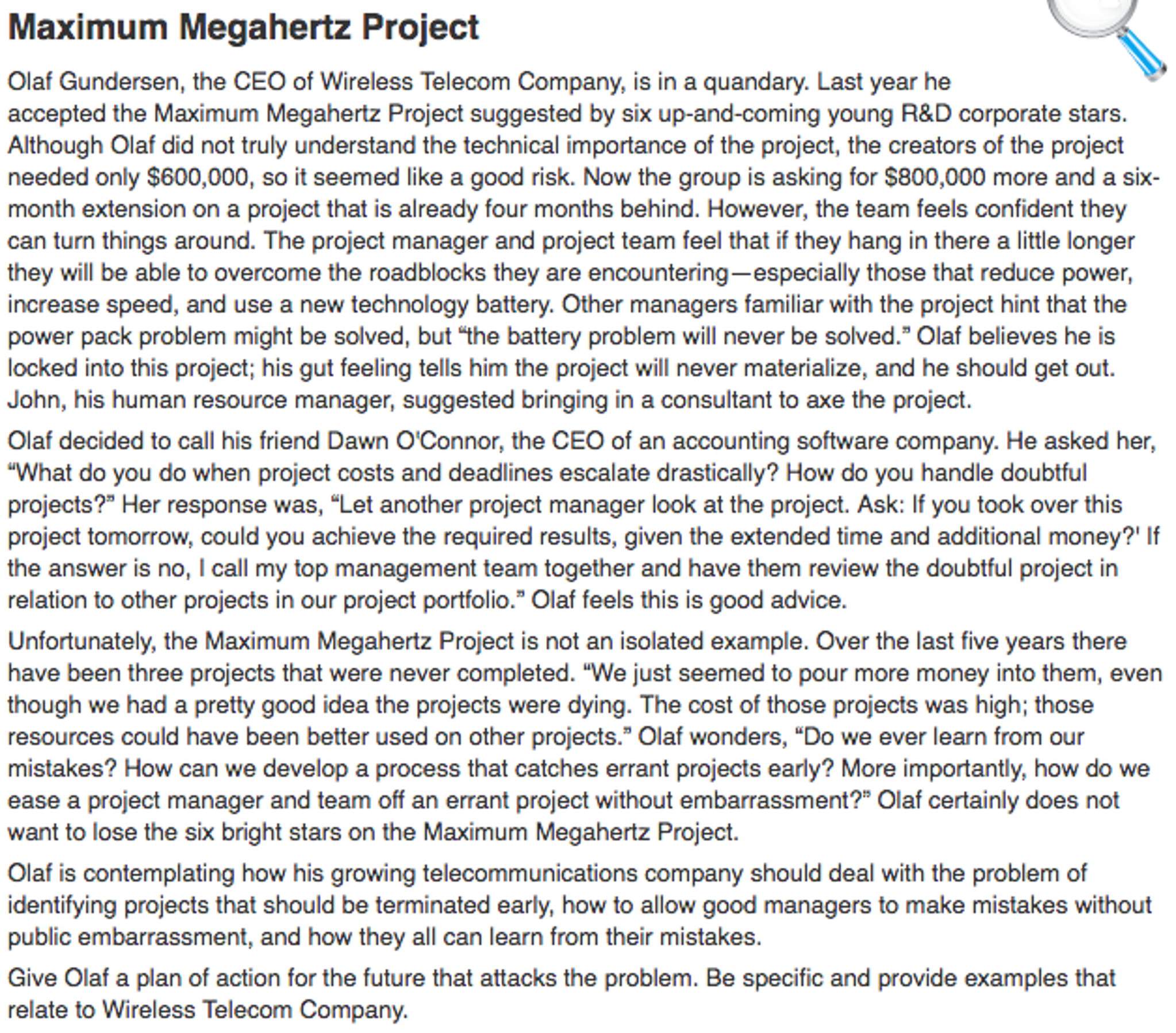 maximum megahertz project action plan