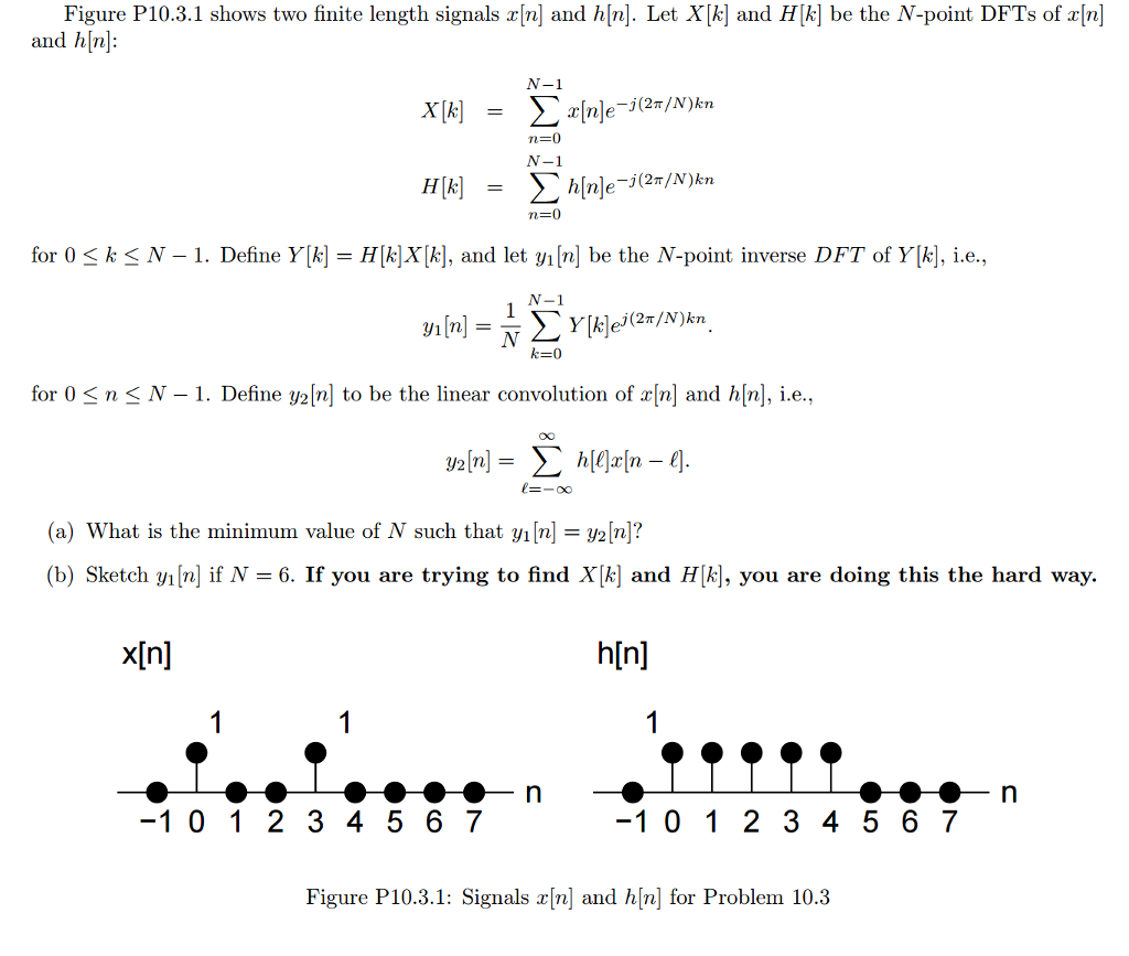 Solved Figure P10 3 1 Shows Two Finite Length Signals X N Chegg Com