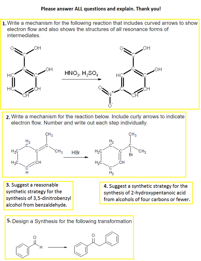Reaction mechanism examples with answers image