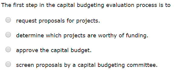 the final step in the capital budgeting process is