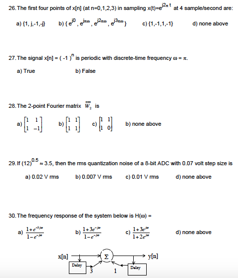 Solved 26 The First Four Points Of X N At N 0 1 2 3 I Chegg Com