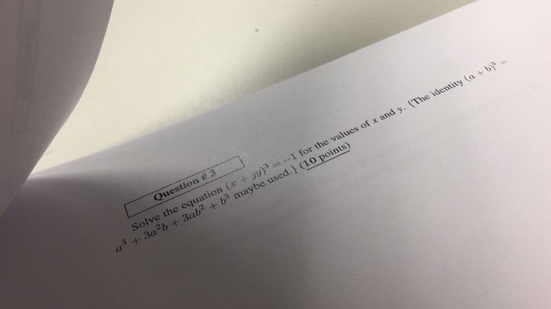 Solved Solve The Equation X J Y 3 1 For The Value Chegg Com