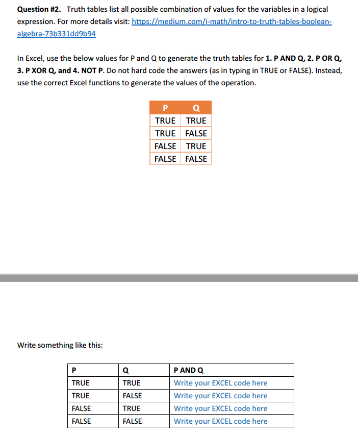 Solved Question 2 Truth Tables List All Possible Combin Chegg Com