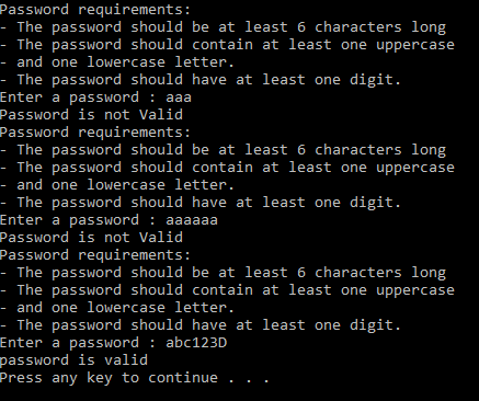 Question & Answer: The password should contain at least one uppercase and one lowercase letter..... 1