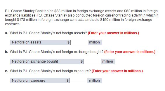 Solved!    P J Chase Stanley Bank Holds 88 Million In Forei - 