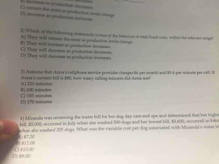 Solved Which Of The Following Statements Is True Of The B