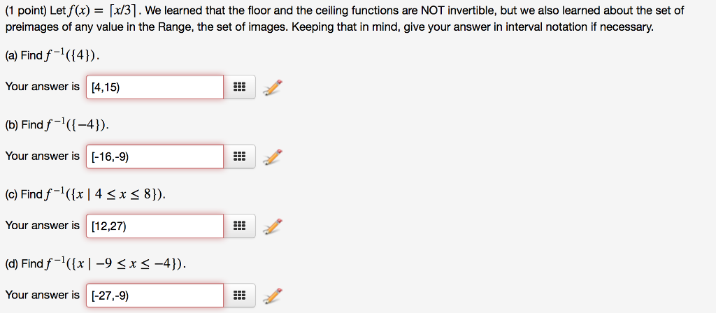 Solved Let F X X 3 We Learned That The Floor And Th