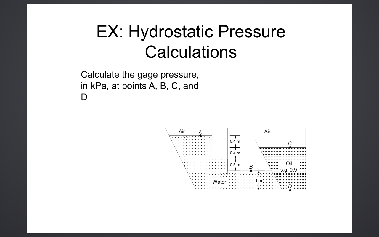 equation test pressure Calculate Th Calculations Pressure Solved: Hydrostatic EX: