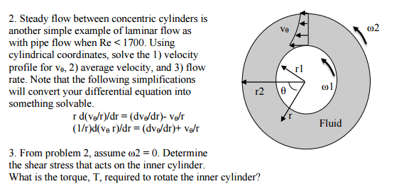 Flow between. Computer solutions of the taylor analysis for axisymmetric flow.