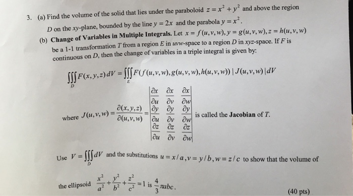 Find The Volume Of The Solid That Lies Under The Chegg Com