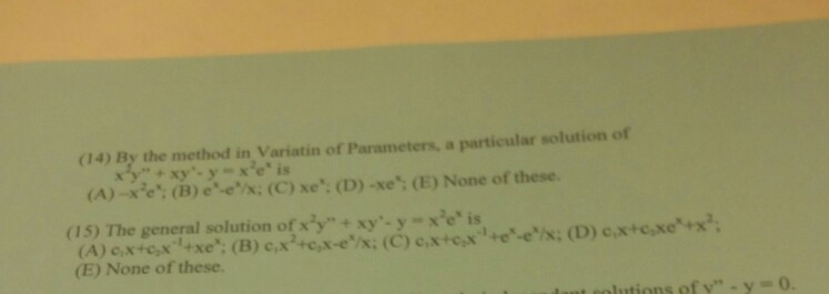 Solved A Ae B Axe C Axe D Ae E None Of These G Chegg Com