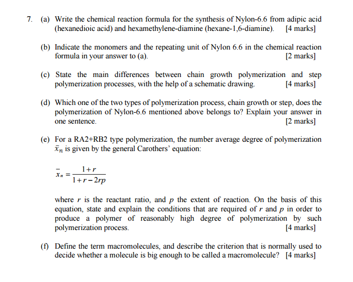 Solved Write the chemical reaction formula for the synthesis
