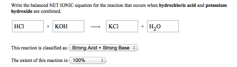 Write The Balanced Ionic Equation For The Chegg 