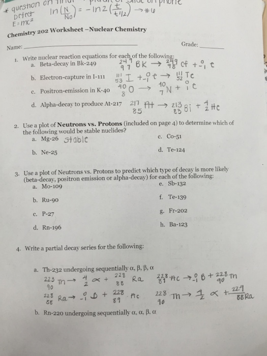 How To Write A Nuclear Reaction Equation