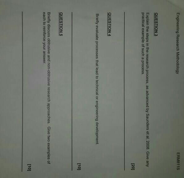 Engineering Research Methodology Erm811s Question 3 Chegg Com